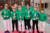 UKTCNI Berghem Mid Ulster team - Bradley Rodgers, Daniel Shivers, James Curtis, Ruby Catherwood, Fiachra Duggan, Mark Gonchar. Back row, Mollie-Rose Brady, Eunan Heaney, Ciaran Óg Heaney. Credit: Submitted