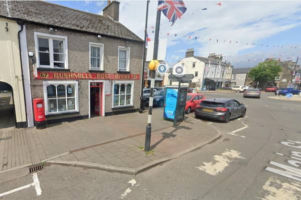 A Post Office spokesperson said: “The Postmaster for Bushmills has resigned and this took effect at the end of February. We want to thank the Postmaster for his long service." Credit Google Maps