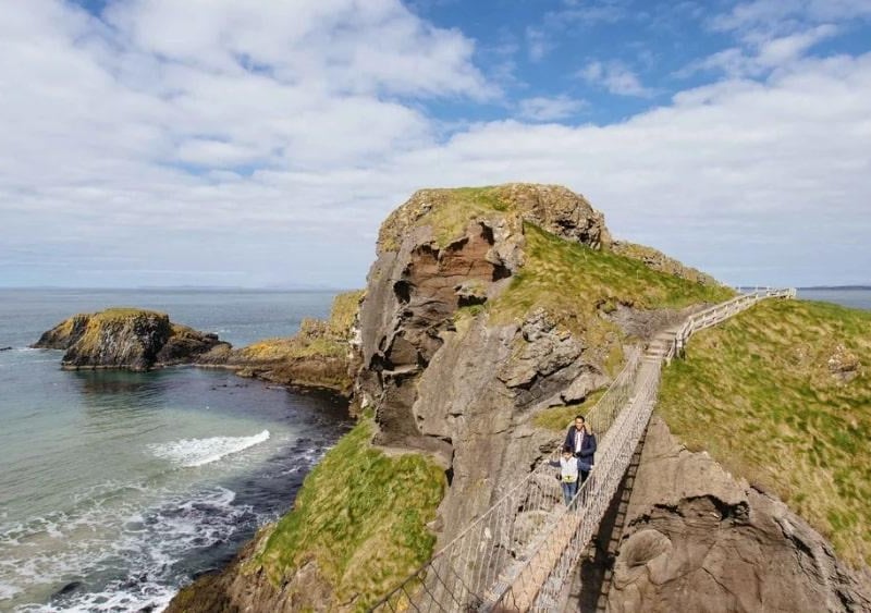 Offering stunning views of the coastline, Carrick-a-Rede rope bridge is suspended almost 100 ft above the Atlantic Ocean.
Previously used by fishermen in the 18th century, the rope bridge is now considered a great spot for a romantic walk and photo opportunity with your loved one.
To check opening for the 2023 season and for more information, go to nationaltrust.org.uk/carrick-a-rede