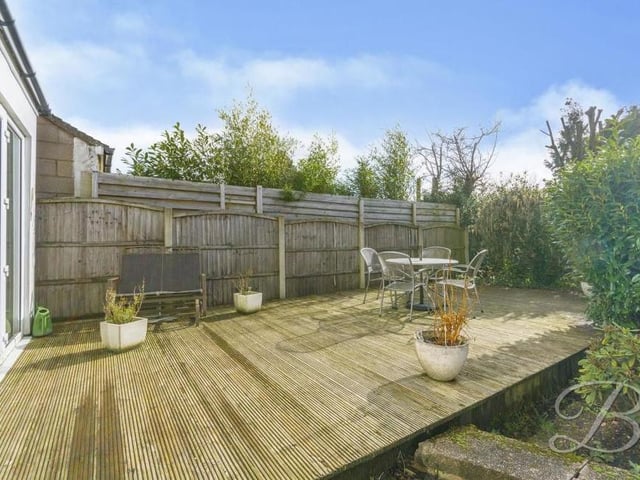 Here is a better view of the decked seating area in the back garden. Imagine warm summer evenings and weekends entertaining family and friends.
