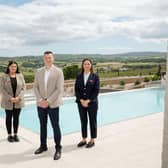 The Salthouse has officially unveiled its new £5 million Salt Spa, completing the transformation of the Ballycastle hotel into one of Ireland's leading sustainable luxury wellness destinations. L-R: Shannon Brown, Spa Manager, Salt Spa; Carl McGarrity, Director of The Salthouse Hotel; and Elizabeth Dillon, Guest Experience Manager, The Salthouse Hotel.