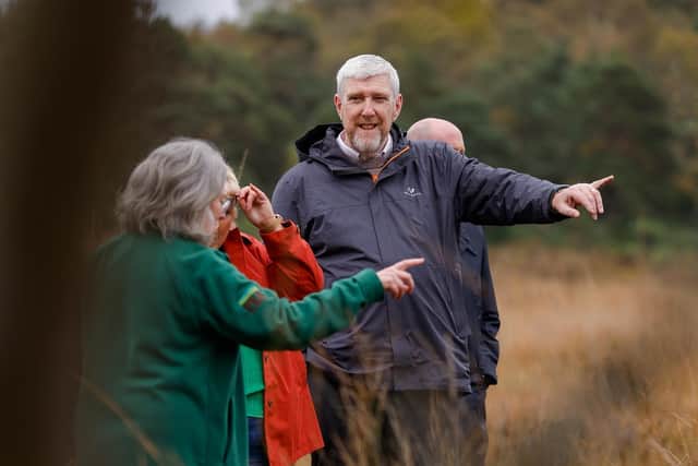Finance Minister John O'Dowd visits Peatlands Park to mark start of  PEAT+ Restoration Project