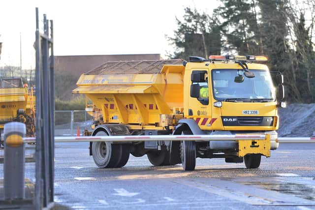Members of unions which operate gritters on Northern Ireland's roads will be on strike until January 25.  Picture: Arthur Allison / Pacemaker Press.