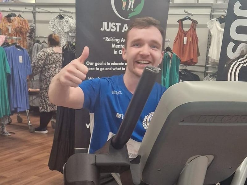 Charity cycle event gets the thumbs up from this participant. The event was to raise money for the local charity Just A Chat which was set up to raise awareness and combat the stigma of mental health for youths. The team cycled 282 miles to raise vital funds at a special event in Portadown’s Asda.