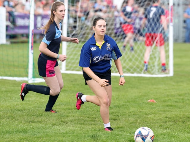 Taking part in one of the sports events at the show.