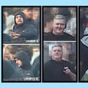 Police have released images of four individuals they wish to identify and interview in relation to recent disorder. Picture: PSNI