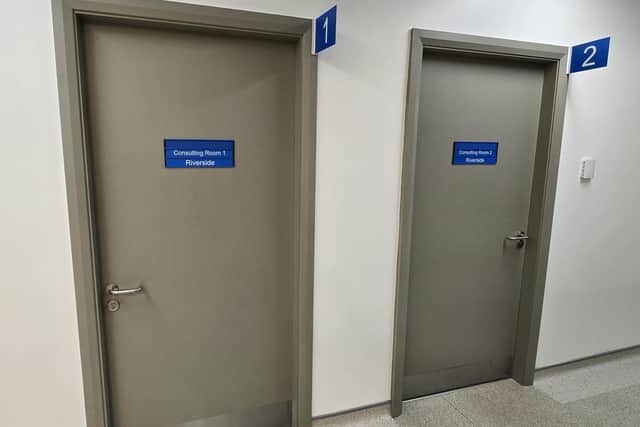 New GP consultation rooms remain under lock and key at Riverside GP Group Practice in Portadown, Co Armagh amid negotiations with the Southern Health Trust over a lease of premises at Portadown Health Centre.