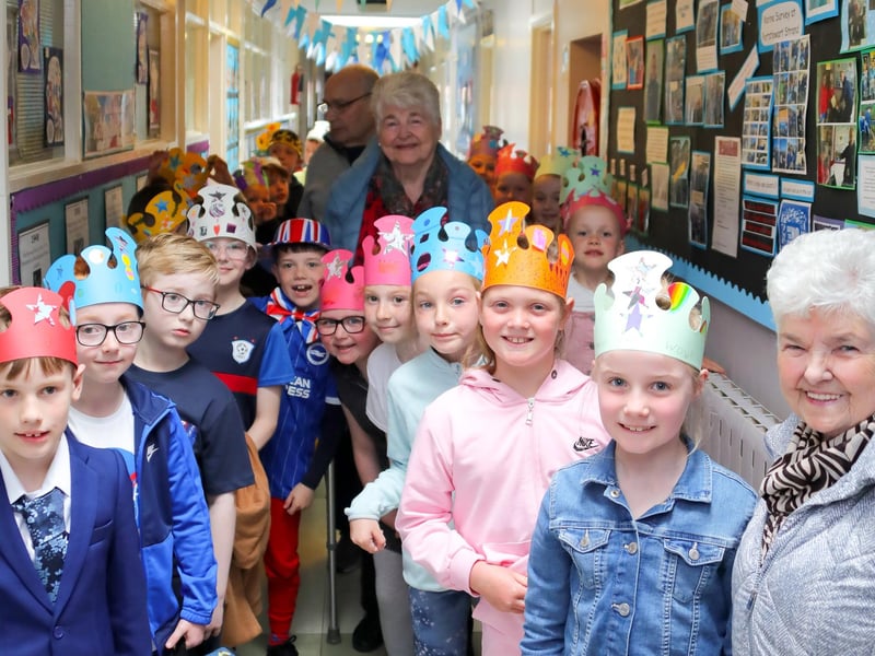 Julia Moody and pupils at Harpur’s Hill Primary School enjoyed the first of this weekend's Coronation Big Lunch celebrations.