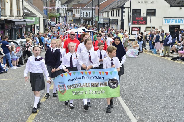 Pupils from Fairview Primary School taking part in the Mayor's Parade.