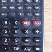 Calculator. Pic: Local Democracy Reporting Service