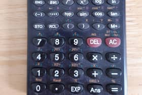 Calculator. Pic: Local Democracy Reporting Service