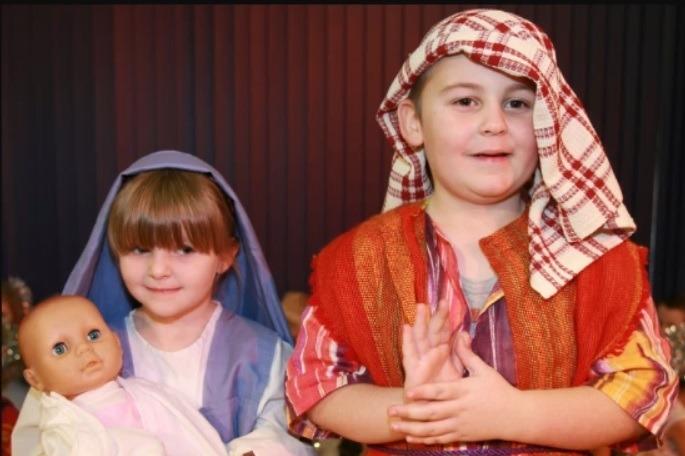Gemma Hagan and Nathan Topping were Mary and Joseph in Woodlawn Primary School’s 2009 Nativity play.