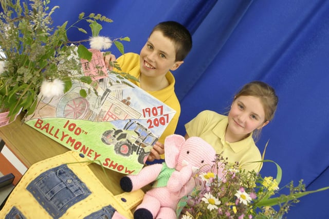 Andrew Millar, a pupil at Rasharkin PS, who came 1st in the Ballymoney Show's 100th Anniversary Poster competition in 2007. Also included is pupil, Rebekah Cubitt, who gained an incredible five 1sts in the  Shows Arts & Crafts section