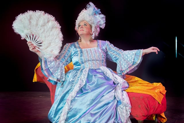 A scene from Portrush Music Society's production of The Phantom of the Opera with Rosemary O'Connor as Carlotta Guidicelli.