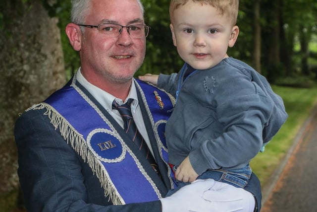 Bro Paul Warnock LOL148 and his Son Isaac. Pic by Norman Briggs, rnbphotographyni