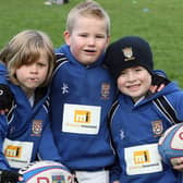 Conor, Adam and Simon enjoying the fun at the Coleraine Mini Rugby Tournament back in January 2011.