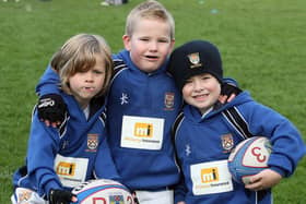 Conor, Adam and Simon enjoying the fun at the Coleraine Mini Rugby Tournament back in January 2011.