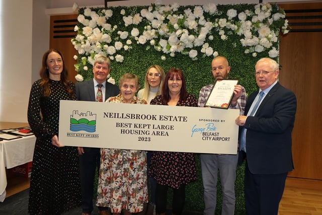 Neilsbrook, Randalstown picked up Best Kept Large Housing Area at the NIAC Best Kept Awards 2023.