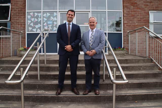 Mr Darren Pepper who is the new Vice Principal of Tandragee Junior High School, with the Principal Mr C W Brown.