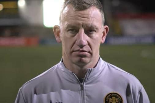Stuart King was pleased following his side's win over Moyola. (Pic: Carrick Rangers).