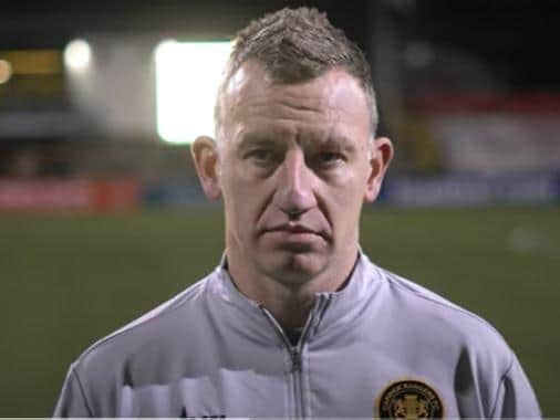 Stuart King was pleased following his side's win over Moyola. (Pic: Carrick Rangers).