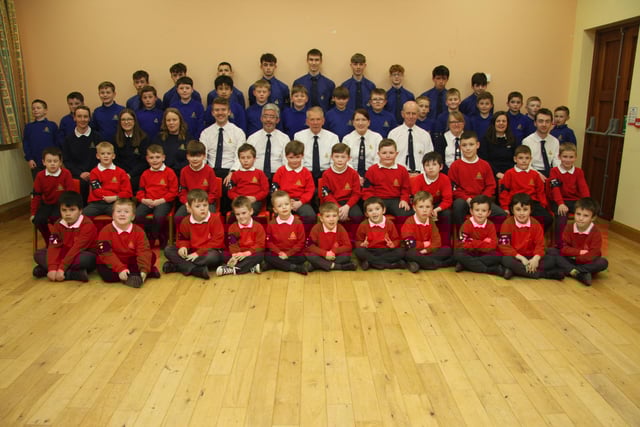 The full company of First Ballymoney BB including Captain, Stewart Wright and officers.