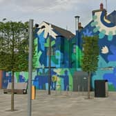 Some of the street art commissioned in recent years in Banbridge. Credit: Google