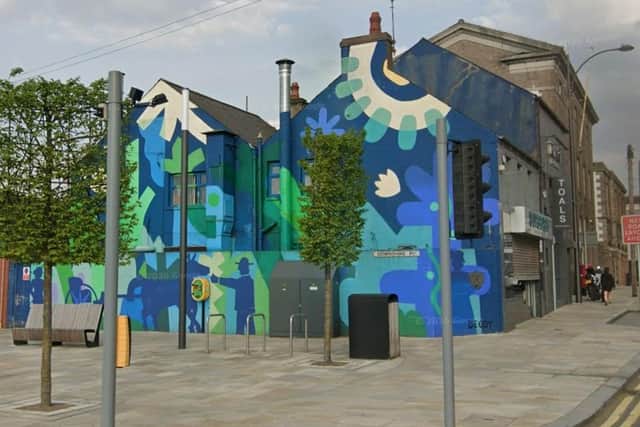 Some of the street art commissioned in recent years in Banbridge. Credit: Google