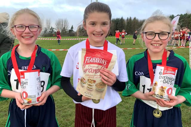 3rd place - Grace O’Boyle (Mary Queen of Peace); 1st place - Saidbhbhin McMullan (St Brigid’s, Mayogall); 2nd place - Rosie O’Boyle (Mary Queen of Peace)