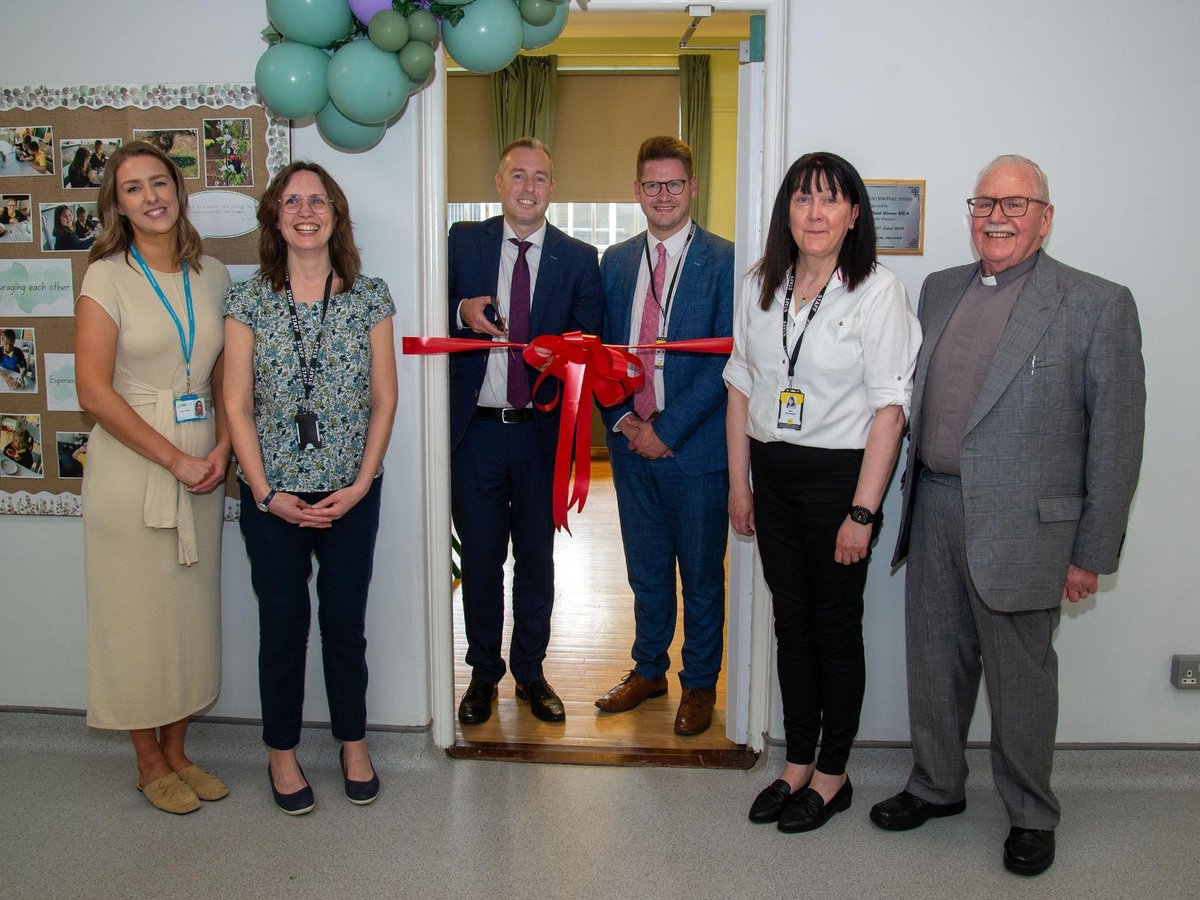 Education Minister Paul Givan officially opens nurture room at Hart Memorial Primary School in Portadown