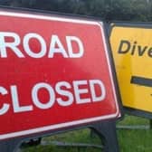 The road is closed in both directions.