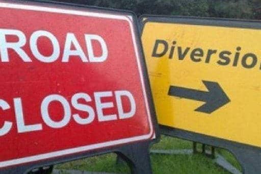 The road is closed in both directions.