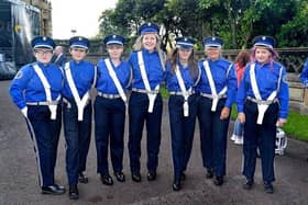 Standard bearers of Craigavon Protestant Boys Flute Band pictured before the Lurgan mini Twelfth parade in 2023. Picture: Tony Hendron
