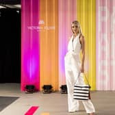 Lisburn model Meagan Green takes part in the Victoria Square Park and Stride fashion show