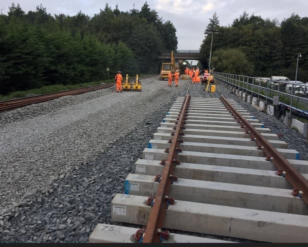 Translink is urging passengers to plan ahead as work is set to get underway next month to improve the railway line in Lisburn. Pic credit: Translink
