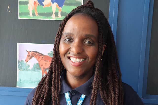 Noto Lugayeni (Community Inclusion Officer) provides vital support to asylum seekers and refugees seeking international protection. Pic credit: SEHSCT