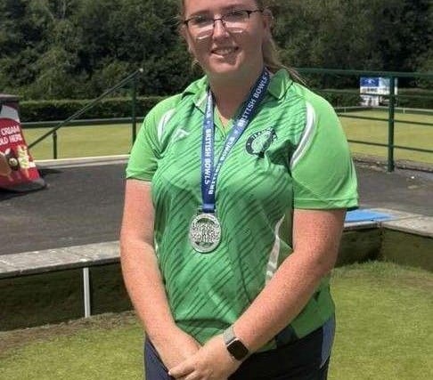 Zoe with team medal from British Internationals