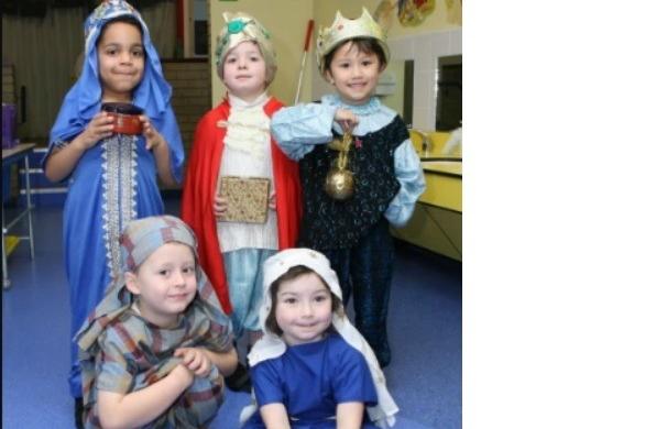 A scene from Whitehead Primary School's Nativity play in 2008.