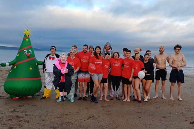 Friends and family took the plunge on December 28 to raise money for Air Ambulance NI. Pic credit: Contributed by Daniel Jordan