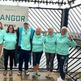 The Ocean Synergy team meet at Bangor Marina to get ready for the North Channel relay swim. Pic contributed by Gail Pedlow
