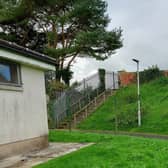 Work has begun on a scheme to improve the pedestrian access to Rasharkin Community Centre, along with its playpark and MUGA, as part of the Small Settlements Regeneration Programme. Credit Causeway Coast and Glens Borough Council
