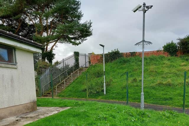 Work has begun on a scheme to improve the pedestrian access to Rasharkin Community Centre, along with its playpark and MUGA, as part of the Small Settlements Regeneration Programme. Credit Causeway Coast and Glens Borough Council