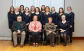 Officers and members of Stewartstown Girls Brigade with the guest of honour at their annual Parents Night.