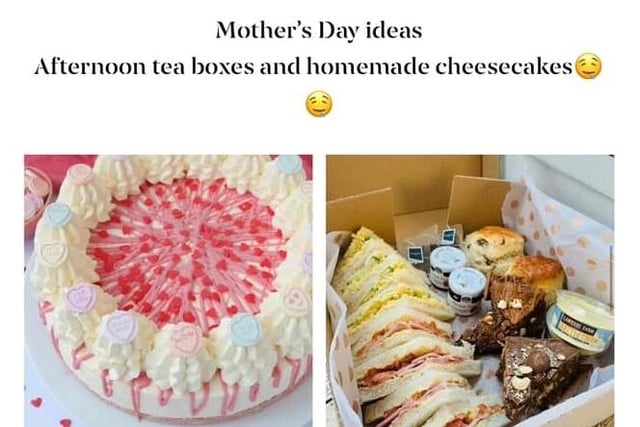 If your mum likes a sweet treat then Louise Anderson suggests Feast and Treats who offer Mother's Day Afternoon Tea boxes and homemade cheesecakes. Check them out on Facebook.