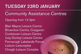 NIE have organised a number of Community Assistance Centres open across NI from 12 – 3pm for those still affected by power cuts. Credit NIE