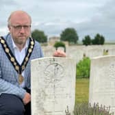 Mayor Gowan’s great-grandfather, Richard Elliot (who was born in County Fermanagh), a Corporal in the Canadian Infantry (Quebec Regiment) was one of many brave soldiers who lost his life during this battle, aged just 32. Pic credit: Lisburn and Castlereagh City Council