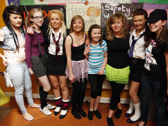 Girls having a great night at the Portrush Youth Centre Halloween Party in 2010.