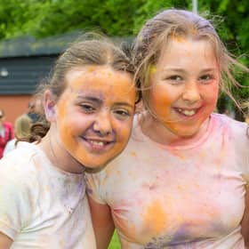 Looking the part at the P7 Leavers Colour Run in Portadown's People's Park.