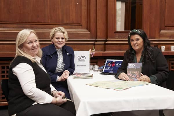 Lisbeth Wahl, Authentic Europe AS; Karen van der Horst, Tourism Ireland; and Mary McKeown, OM Dark Sky Park & Observatory, at Tourism Ireland’s 2023 Nordic trade workshop, which took place in Copenhagen. The workshop was hosted in conjunction with VisitBritain. Pic: Tourism Ireland