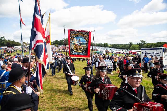 The traditional parade streams through Scarvagh Demesne. Picture: Graham Baalham-Curry.